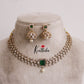 Trendy CZ Velora Victorian Necklace with Pearl Drops NC2157 (Available in 2 Colours)