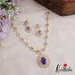 Gorgeous Sparkling CZ Raindrop Pendant Necklace NC2126  (Available in 3 Colours)