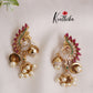 Beautiful AD Peacock Triple Jhumkas E518