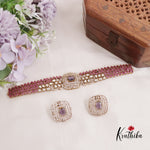 Beautiful Square Charm CZ Bridal Choker NC2127