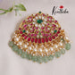 Beautiful Antique Jadau Pendant with Pastel Green Drops PS231