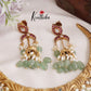 Beautiful Antique Kemp Mango Pendant with Pastel Green Drops NC2119
