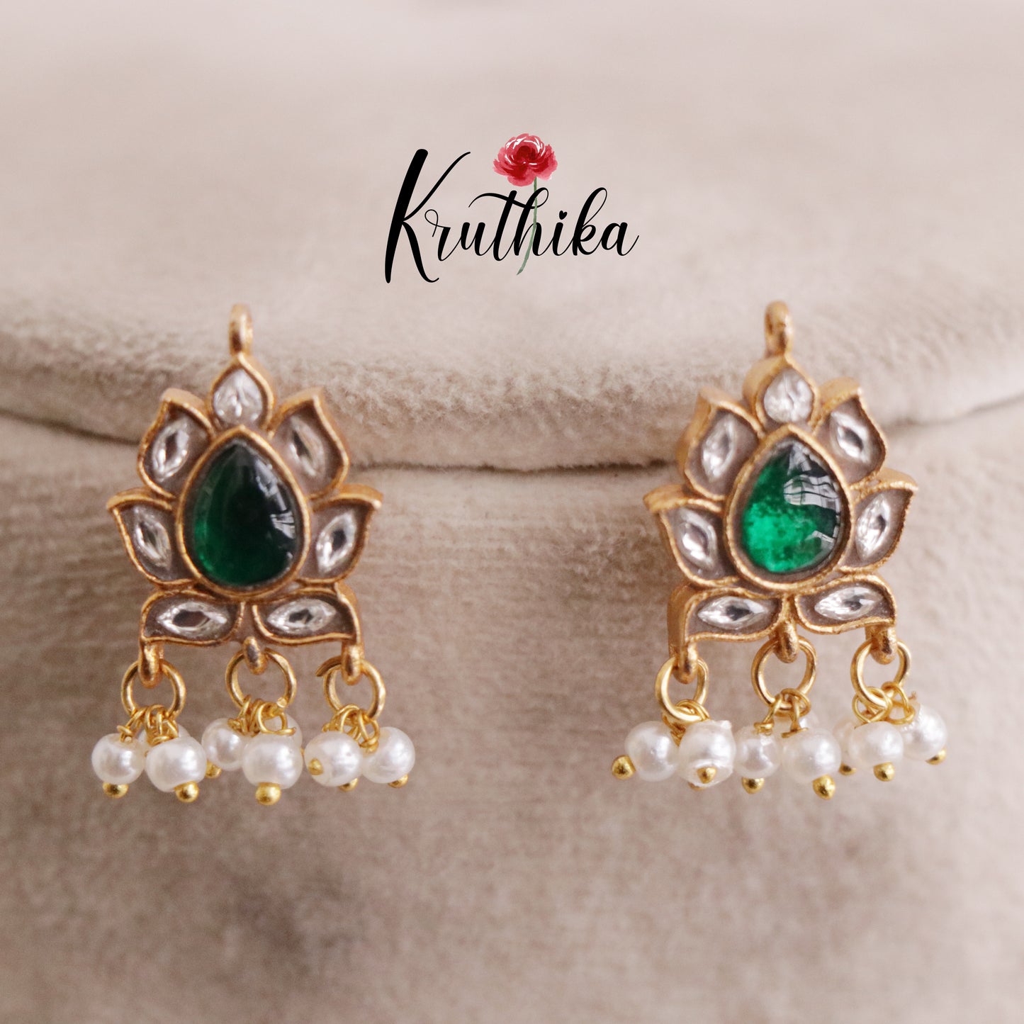 Simple Jadau Earcuffs | upper earrings | Bugadi Earrings E500