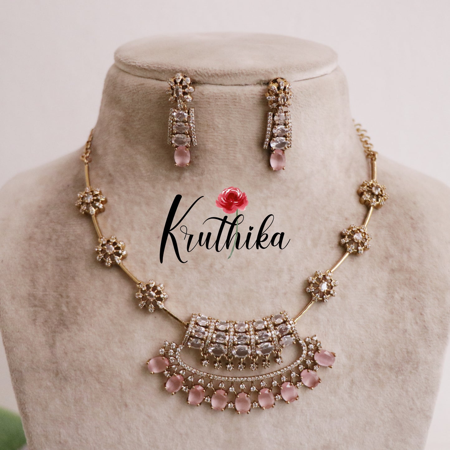 Gorgeous Floral Kundan Contemporary Necklace Set NC2107 (Available in 6 Colours)