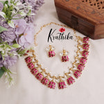 Beautiful Blooming Lotus Kemp Necklace Set NC2074