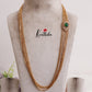 Elegant multi layer Emerlad Vintage Chandra Haaram with Side AD Pendant LH1910