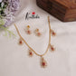 Trendy Twin Tone Sparking AD Necklace Set NC2135 (Available in 2 Colours)