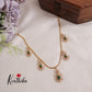 Trendy Twin Tone Sparking AD Necklace Set NC2135 (Available in 2 Colours)