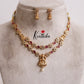 Simple AD Two Layer Lakshmi Pendant Necklace NC2195 (Available in 2 Colours)
