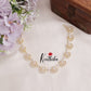 Trendy Sparking CZ Floral Crescent Design Necklace NC2130
