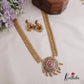 Grand Jadau Pendant Kasu Haaram with Golden Beads  LH1922
