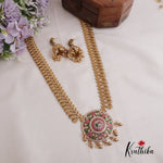 Grand Jadau Pendant Kasu Haaram with Golden Beads  LH1922