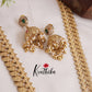 Grand Jadau Pendant Kasu Haaram with Golden Beads  LH1922