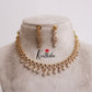 Sparkling CZ Floral Teardrop Motifs Necklace NC2616