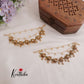 Beautiful Three Layer Peacock with Golden Beads Drops Earchains EC95