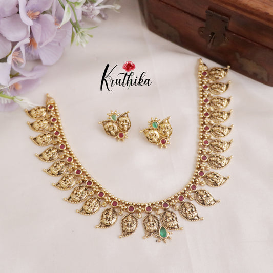 Elegant Antique Lakshmi Kemp Mango Necklace NC2132