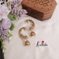 Premium Floral Crescent Earcuff with Jhumkas E469