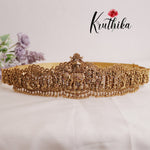 Gorgeous Bridal Antique Traditional Elephant Pallakku Motif Hip Belt with Golden Beads V258