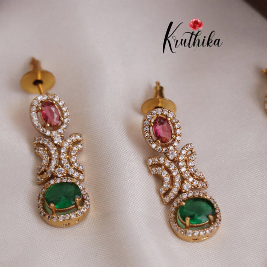 Beautiful AD/CZ  Navaratna Necklace NC2183