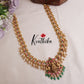 Beautiful Traditional Temple Lakshmi Haaram with Jadau Stones NC2101 (Available in 2 Beads)