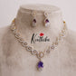 Gorgeous Sparking CZ Floral Design Necklace NC2133 (Available in 3 Colours)