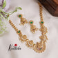 Elegant Temple Lakshmi Necklace with Pearl Drop NC2194