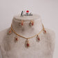 Trendy Twin Tone Sparking AD Necklace Set NC2135 (Available in 2 Colours)