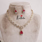 Gorgeous Sparking CZ Floral Design Necklace NC2133 (Available in 3 Colours)