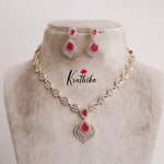 Beautiful Elegant Drop CZ Necklace Set NC2128