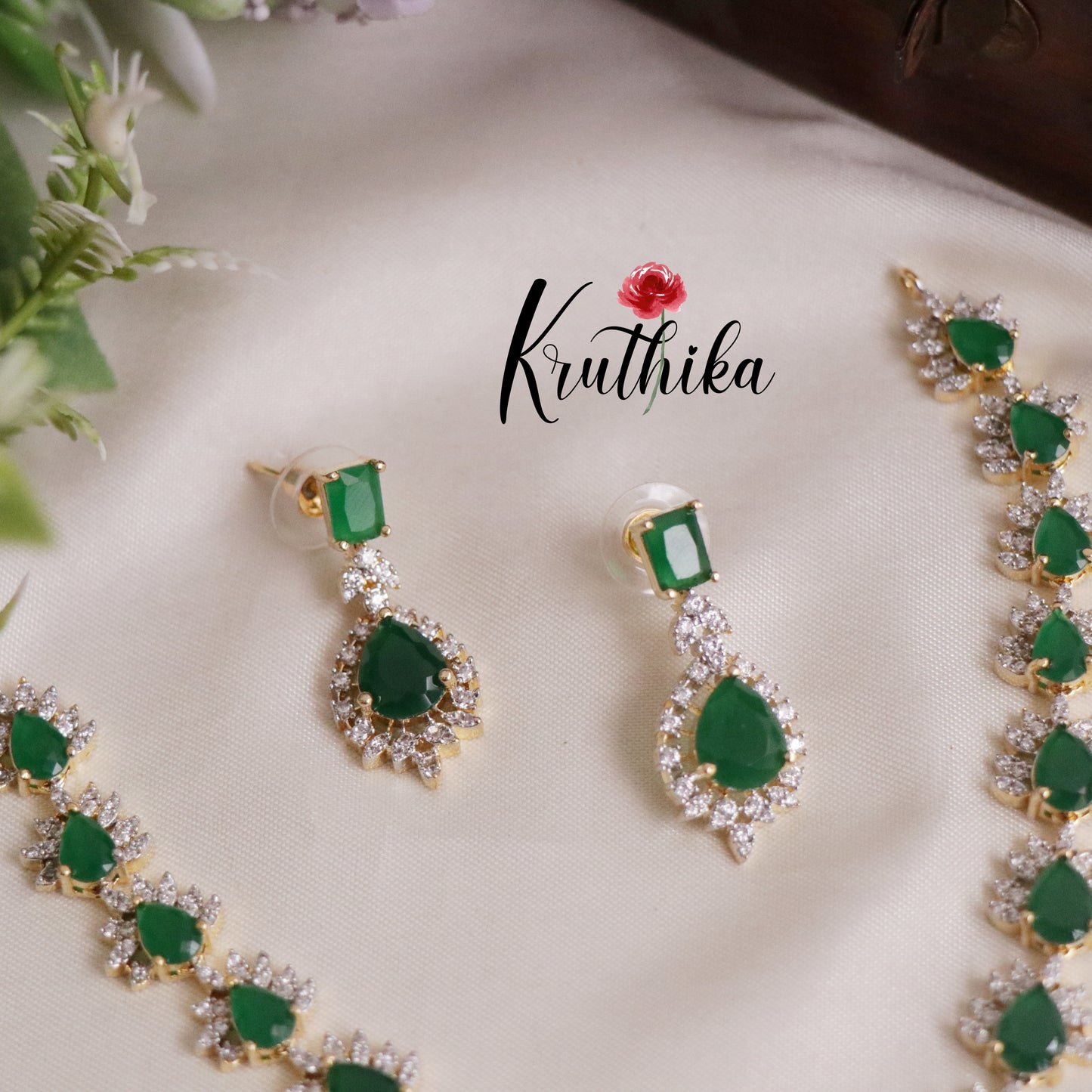 Royal Romance Duo CZ Necklace Set NC2139 (Available in 3 Colours)