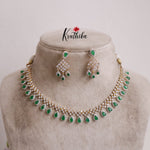 Elegant Sparking CZ Dreamy Dew Necklace Set NC2137 (Available in 3 Colours)