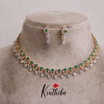 Beautiful Sparkling American Diamond Fringe CZ Necklace NC2136 (Available in 4 Colours)