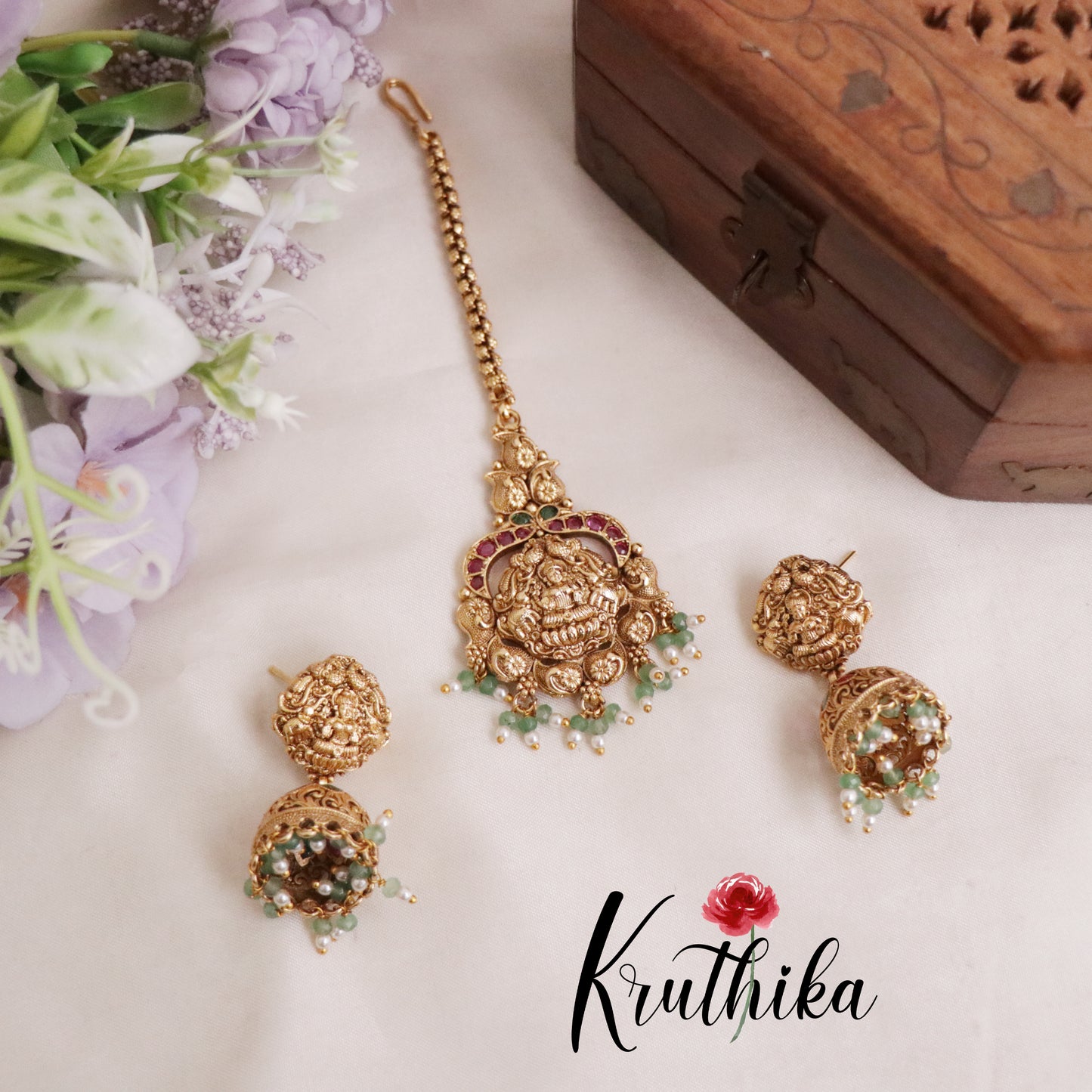 Royal Bridal Temple Lakshmi Jadau Choker NC2110