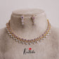 Beautiful Sparkling American Diamond Fringe CZ Necklace NC2136 (Available in 4 Colours)