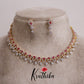 Beautiful Sparkling American Diamond Fringe CZ Necklace NC2136 (Available in 4 Colours)