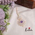 Beauitful CZ Amara Purple Sparkle Maang Tikka MT258