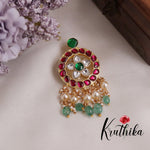Beautiful Kemp Jada Billa with Pastel Green Beads J185