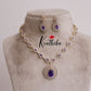 Gorgeous Sparkling CZ Raindrop Pendant Necklace NC2126  (Available in 3 Colours)