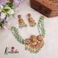 Beautiful Lakshmi Peacock Jadau Chocker Beads NC2106 (Available in 2 Colour Beads)