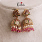 Beautiful Kemp Lotus Design with Ruby Beads Drops E475