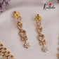 Sparkling CZ Floral Teardrop Motifs Necklace NC2616