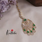Royal Sparking CZ Blossom with Dewdrop Maang Tikka MT255 (Available in 3 Colours)