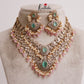Beautiful AD Peacock Two Layer Victorian Necklace NC1482 (Available in 3 Colours)