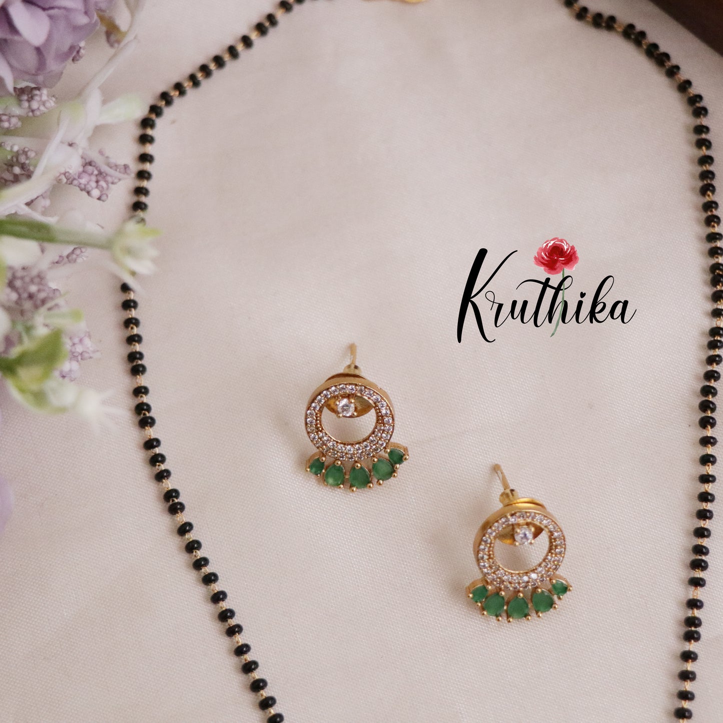 Elegant Mangalsutra with Earrings Set NC2097