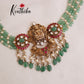 Beautiful Lakshmi Peacock Jadau Chocker Beads NC2106 (Available in 2 Colour Beads)