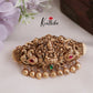 Traditional Lakshmi Peacock Hair Clip With Golden Bead Drops J273