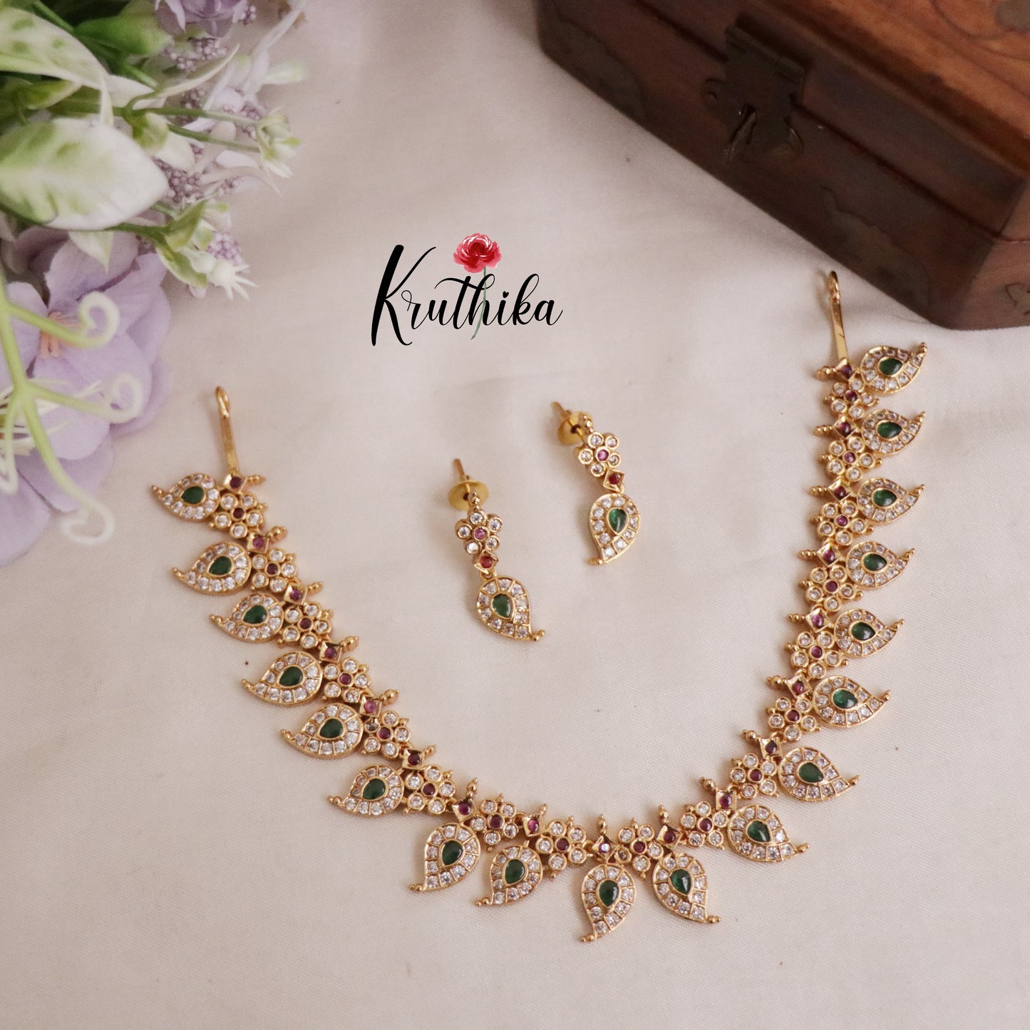 Royal Jadau Maanga Design Necklace Set NC2109