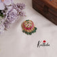 Beautiful Chandabali Kundan Jadau Jada Billa with Green Beads Drops J186