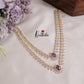 Trendy Sparking Double Layer CZ Necklace Set NC2136 (Available in 4 Colours)