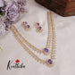 Trendy Sparking Double Layer CZ Necklace Set NC2136 (Available in 4 Colours)